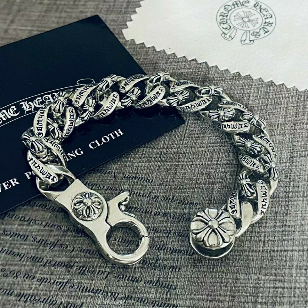 Chrome Hearts Punk Thai Silver Plum  Bracelet